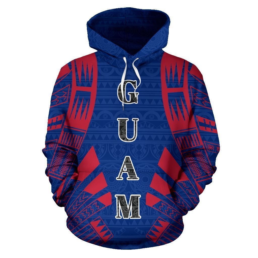 Guam All Over Hoodie - Polynenesian Tattoo Style - Amaze Style™-ALL OVER PRINT HOODIES