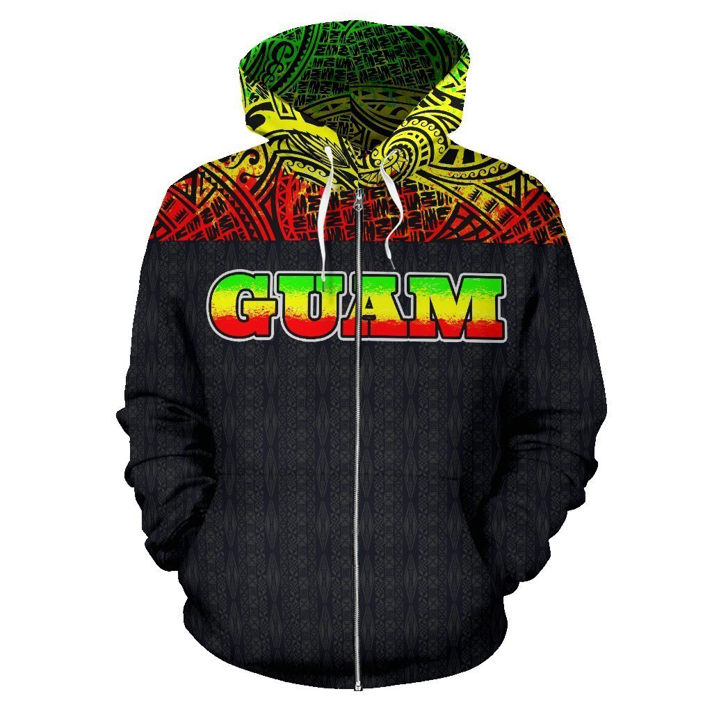 Guam All Over Zip-Up Hoodie - Micronesia Reggae Style - Amaze Style™-ALL OVER PRINT ZIP-UP HOODIES
