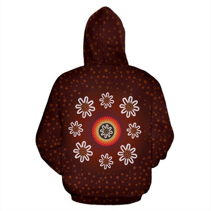 Flower Aboriginal 3D All Over Printed Hoodie MP535-Apparel-MP-Hoodie-S-Vibe Cosy™