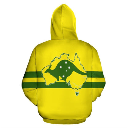 Australia Map All Over Hoodie  - NNK1469 - Amaze Style™-Apparel