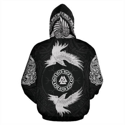 Viking Hoodie - Raven Norse - Amaze Style™-Apparel