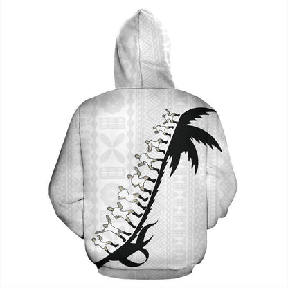 Fiji Cibi War Dance Hoodie White - Amaze Style™-Apparel