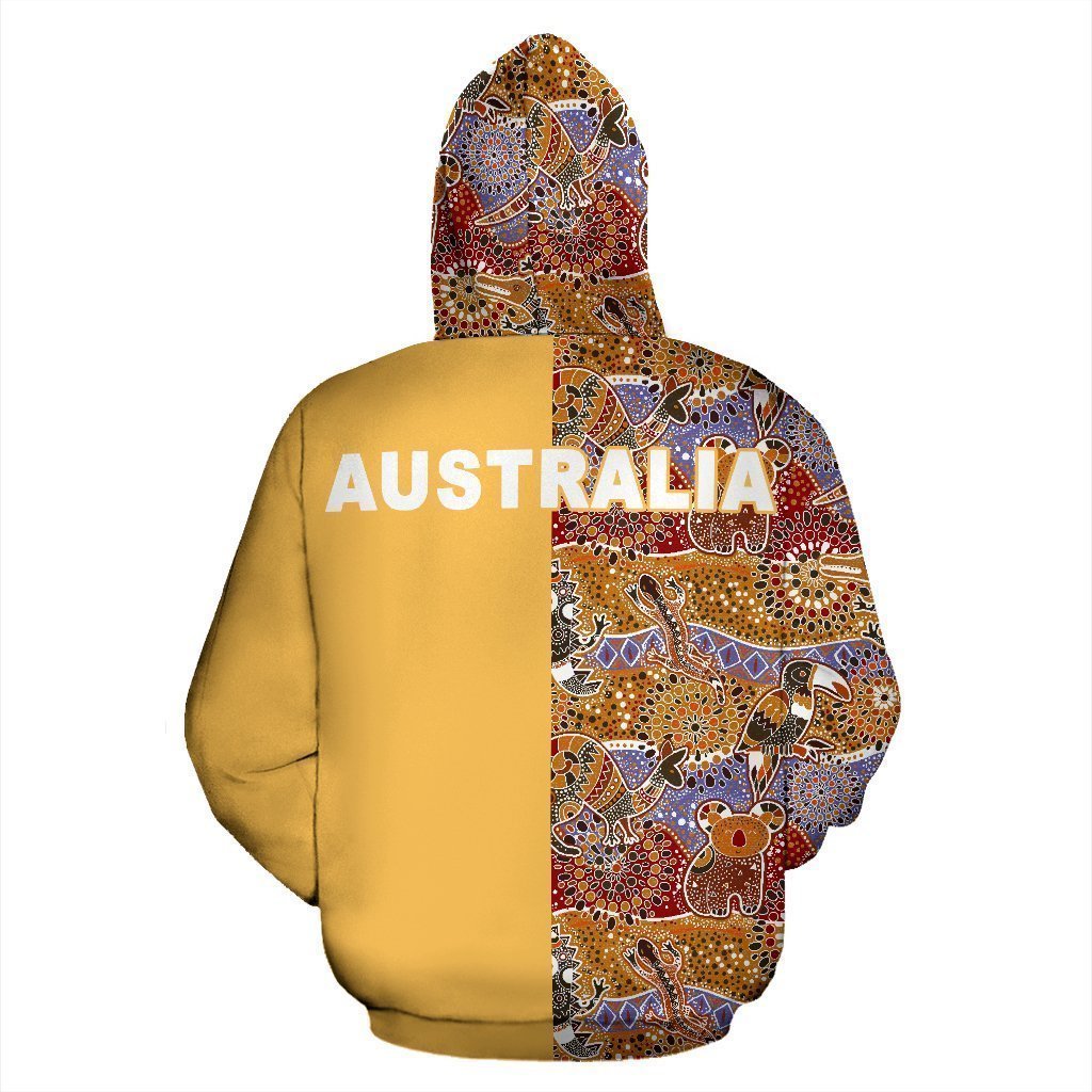 Australia Hoodie Aboriginal Kangaroo In My Heart NNK 1415 - Amaze Style™-Apparel