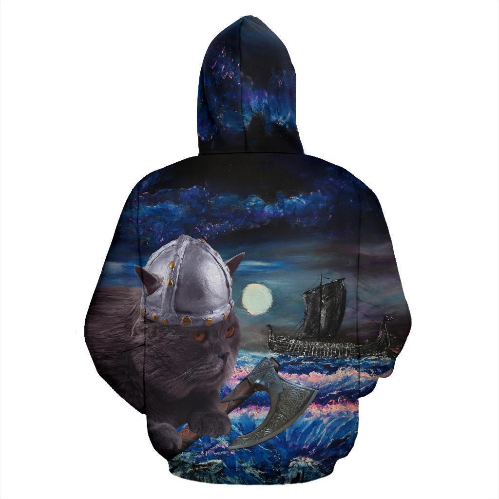 Iceland Viking Cat Hoodie - Amaze Style™-Apparel