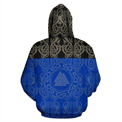 Viking All Over Hoodie - Vegvisir Bn10 - Amaze Style™-ALL OVER PRINT ZIP HOODIES (P)