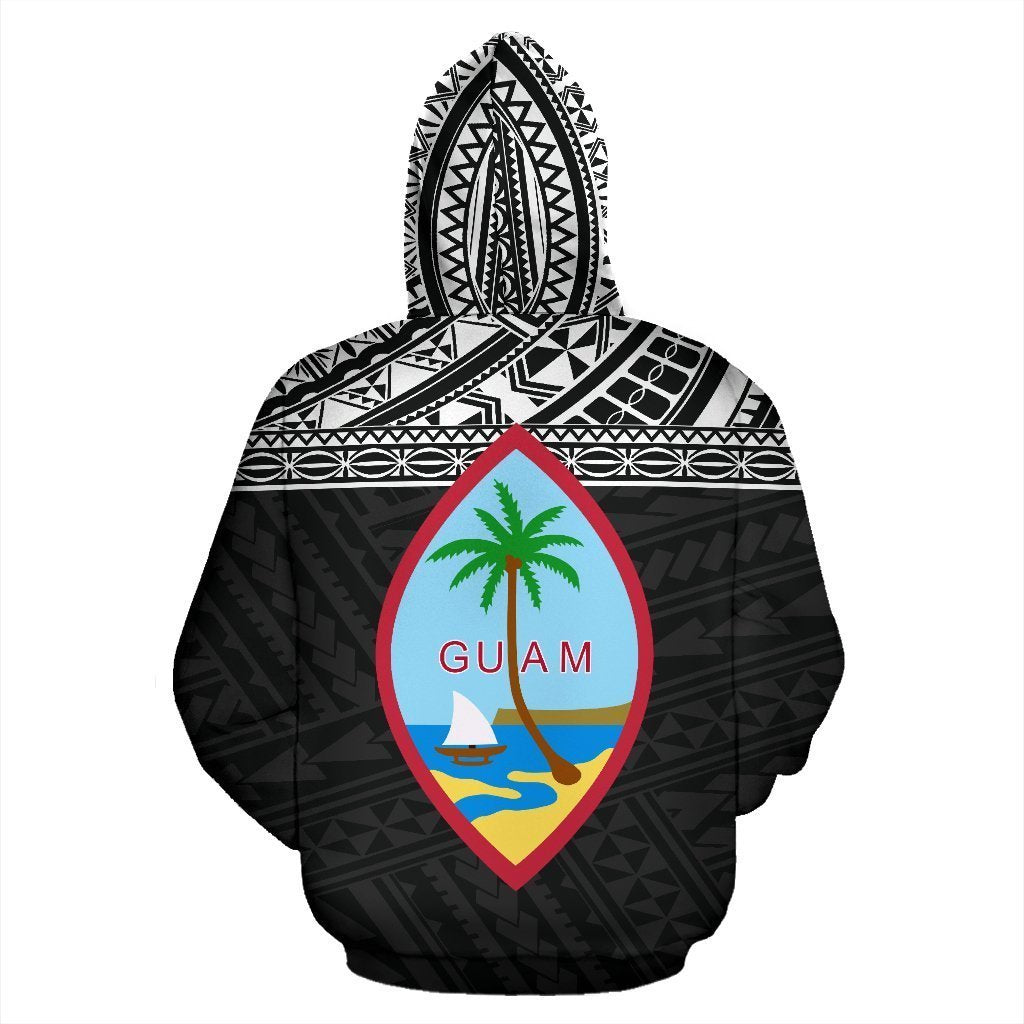 Guam All Over Hoodie - Polynesian Black Version - Amaze Style™-ALL OVER PRINT HOODIES