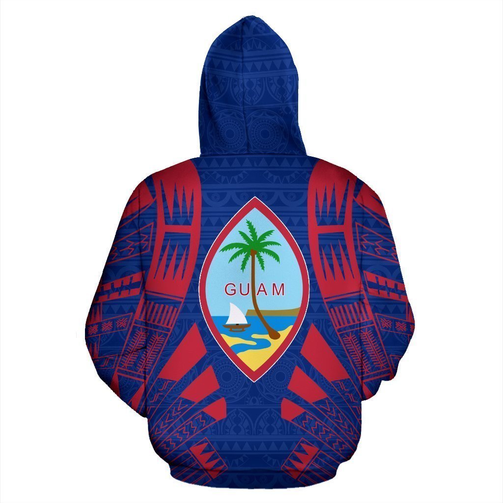 Guam All Over Zip-Up Hoodie - Polynesian Tattoo Style - Amaze Style™-ALL OVER PRINT ZIP-UP HOODIES