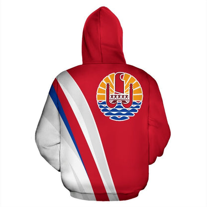 Tahiti Zip Up Hoodie Red K5 - Amaze Style™-Apparel