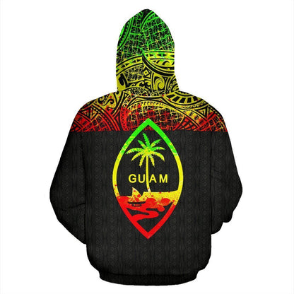 Guam All Over Zip-Up Hoodie - Micronesia Reggae Style - Amaze Style™-ALL OVER PRINT ZIP-UP HOODIES