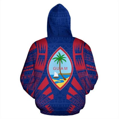 Guam All Over Hoodie - Polynenesian Tattoo Style - Amaze Style™-ALL OVER PRINT HOODIES
