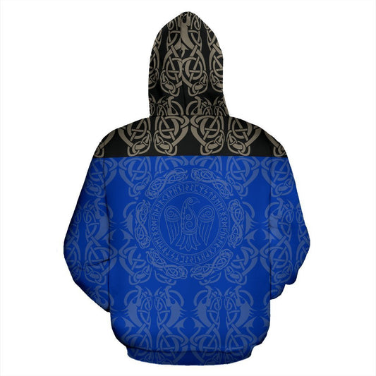 Viking All Over Hoodie - Raven Bn10 - Amaze Style™-ALL OVER PRINT HOODIES (P)