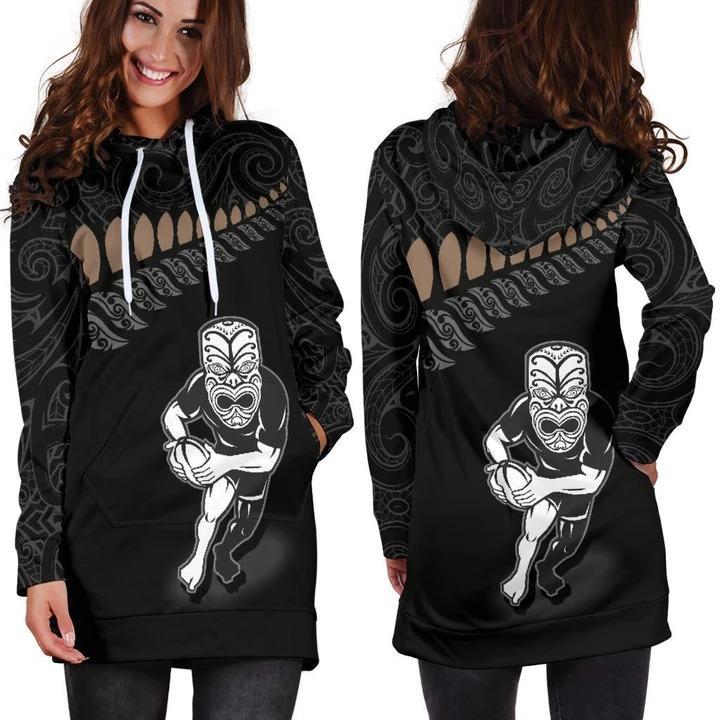 Hoodie Dress Rugby Warrior DC012DR - Amaze Style™-Apparel
