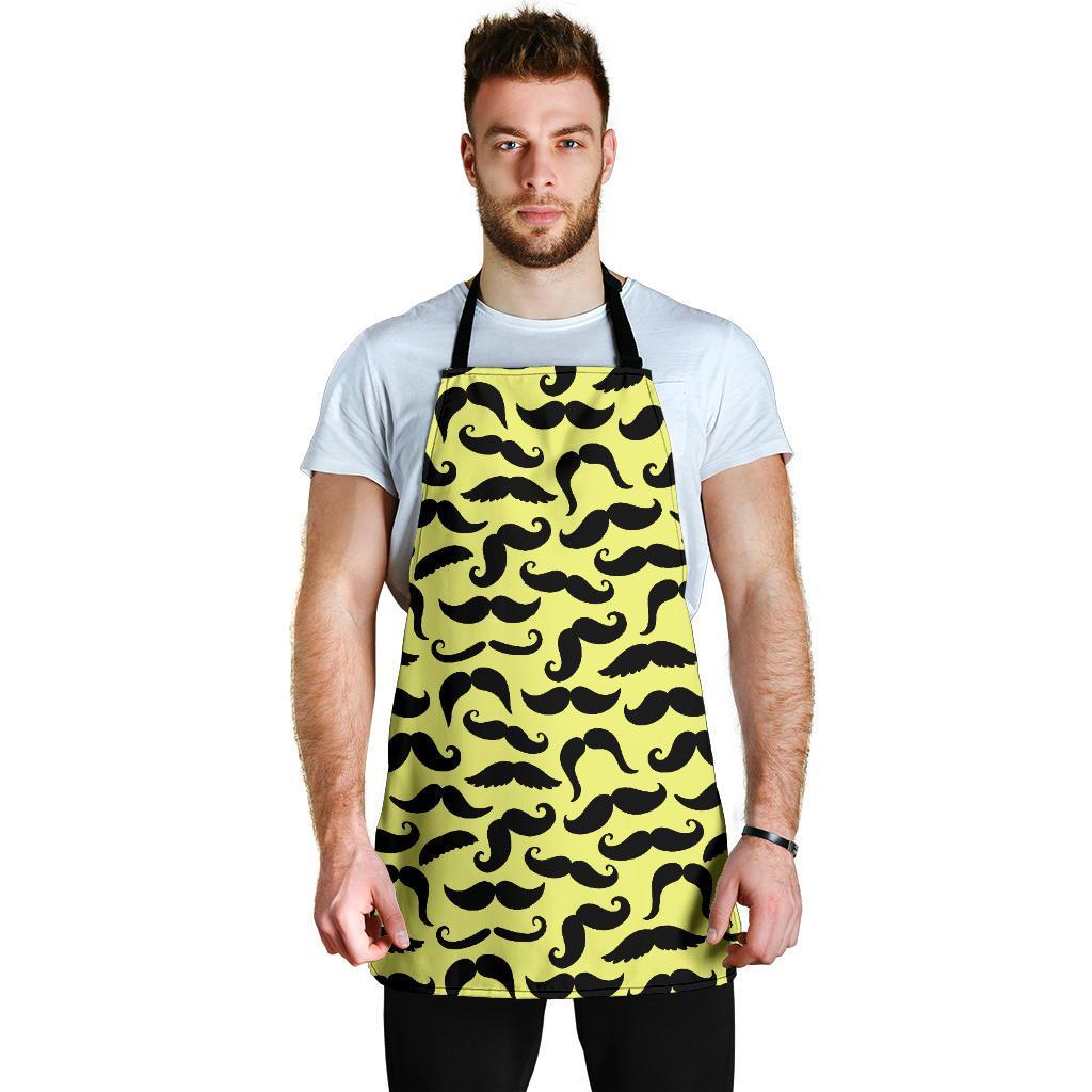 Mustache Yellow Apron-Amaze Style™-Mustache Yellow Apron-Vibe Cosy™