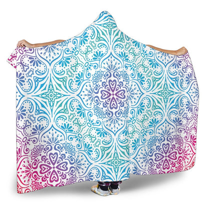 Bohemian Rainbow (White) - Hooded Blankets-Amaze Style™-Hooded BlanketBohemian Rainbow (White) - Hooded Blankets-Youth 60"x45"-Vibe Cosy™