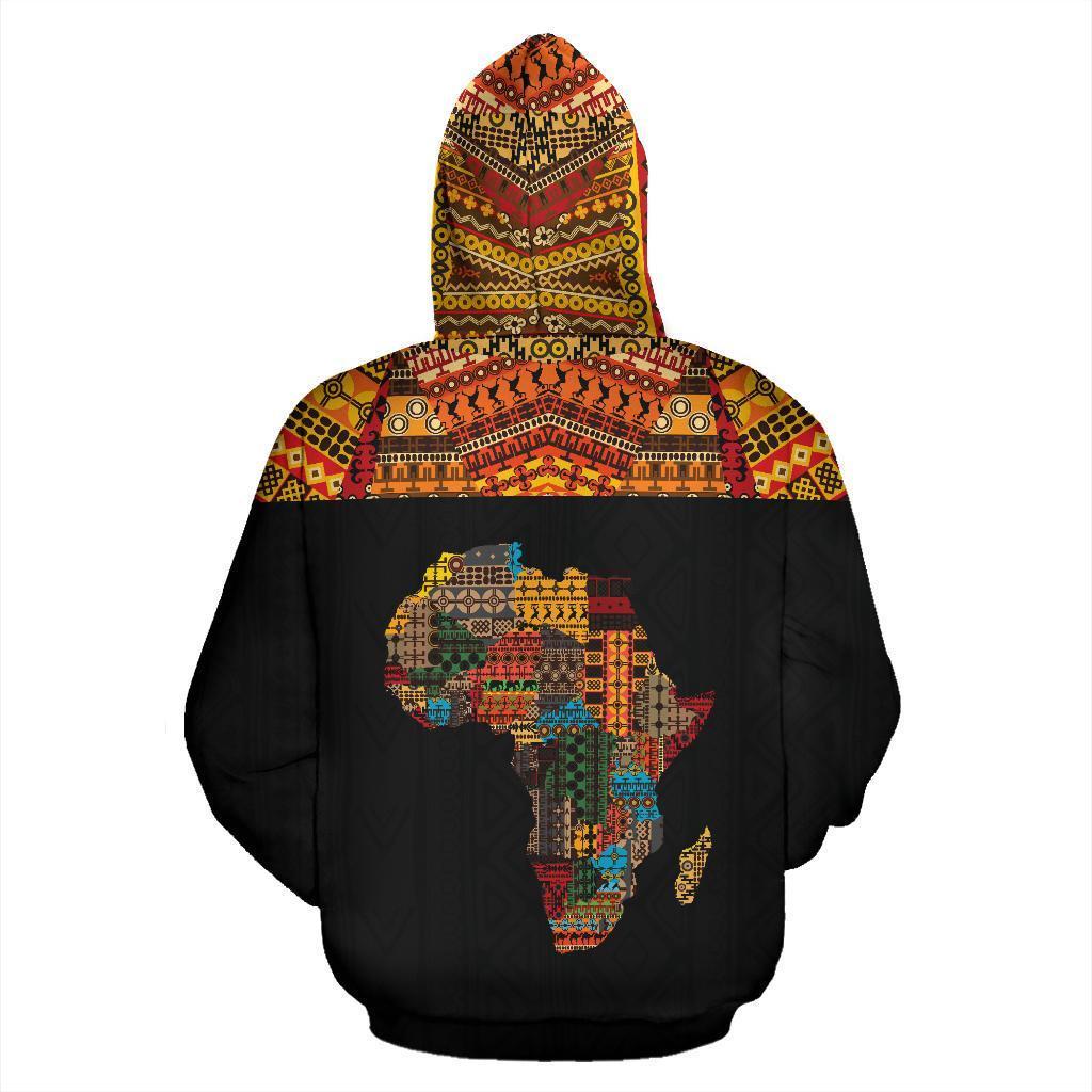 Africa Hoodie - African Pattern Horizontal Style - Amaze Style™-ALL OVER PRINT HOODIES