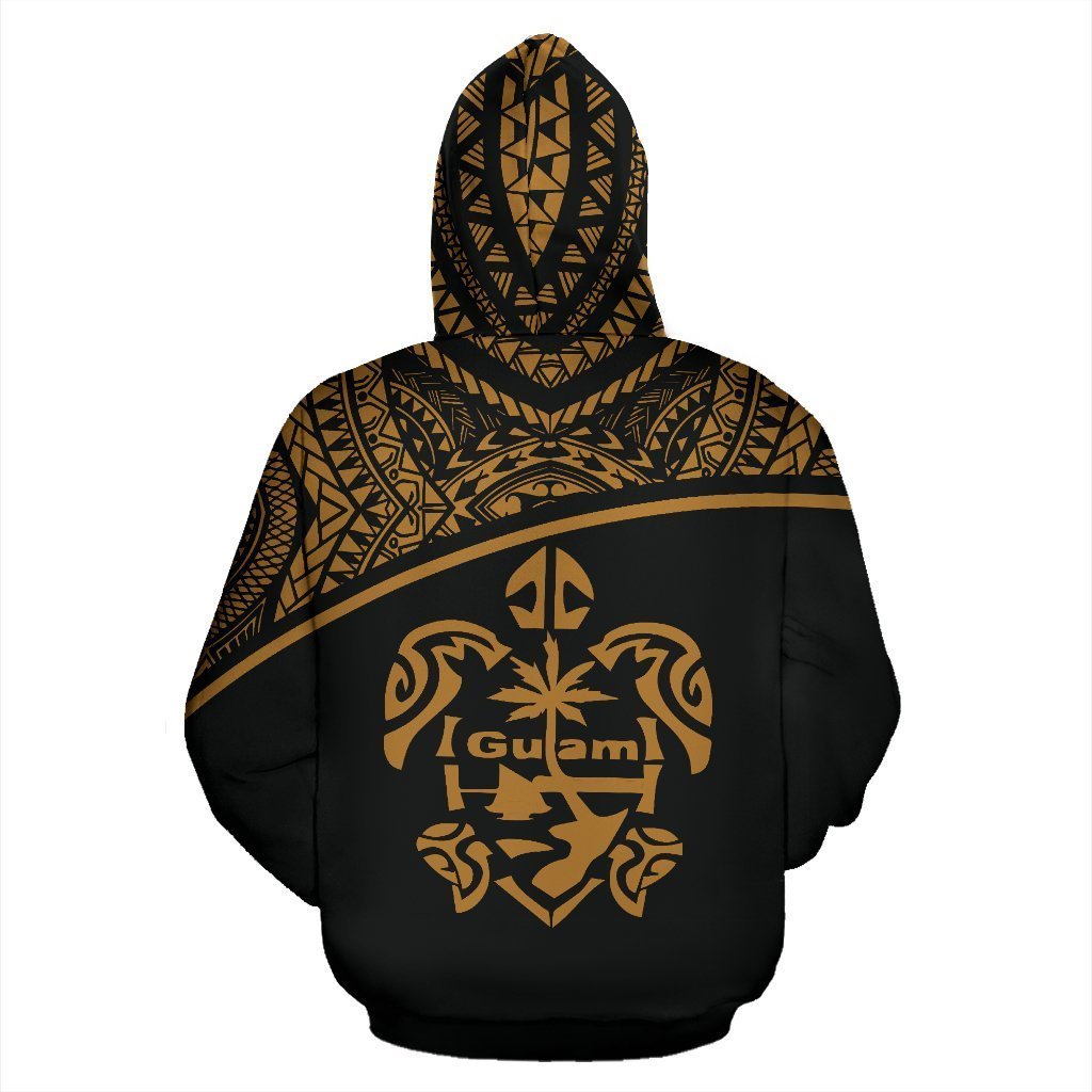 Guam All Over Zip-Up Hoodie - Micronesia Curve Gold Style - Amaze Style™-ALL OVER PRINT ZIP-UP HOODIES