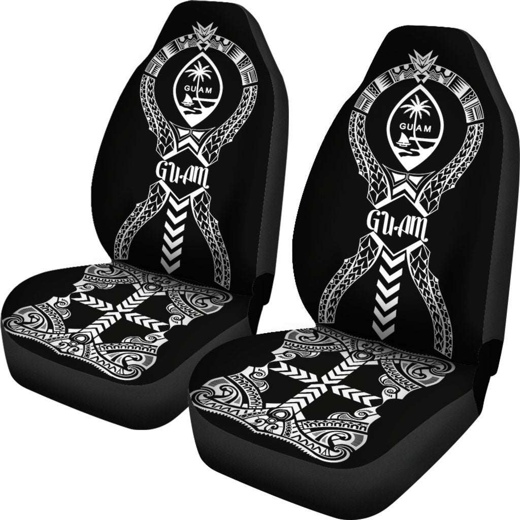 Guam Car Seat Covers - Polynesian Tribal - BN04-CAR SEAT COVERS-Polynesian Print-Guam-Universal Fit-Black-Vibe Cosy™