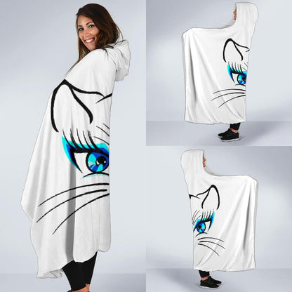 Occhi di gatta-Amaze Style™-Hooded BlanketOcchi di gatta-Youth 60"x45"-Vibe Cosy™