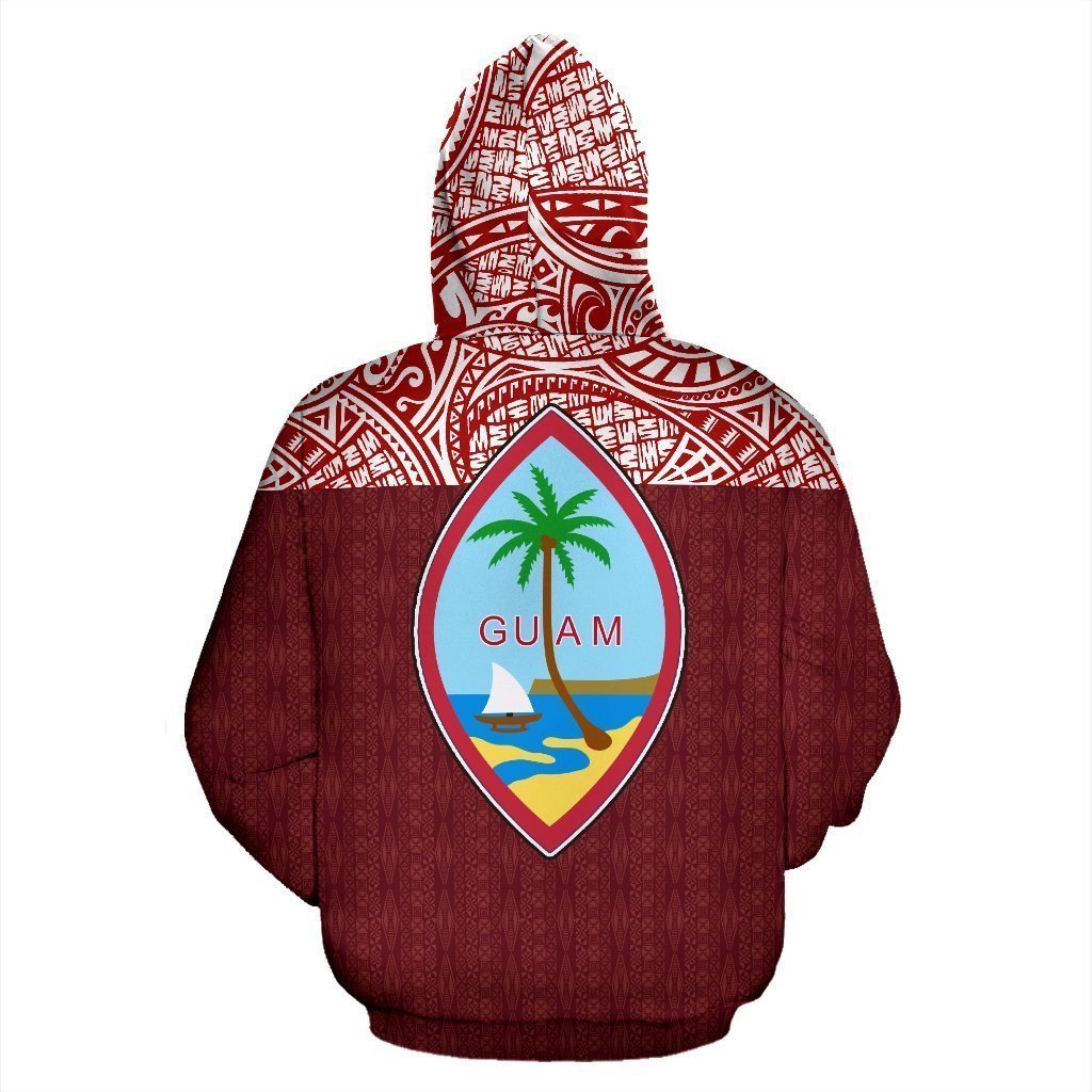 Guam All Over Zip-Up Hoodie - Polynesian Red Version - BN09 - Amaze Style™-ALL OVER PRINT ZIP-UP HOODIES