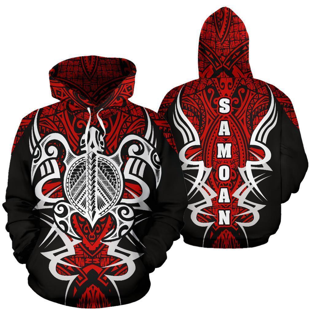 Samoan Turtle Polynesian Hoodie - Armor Style - Amaze Style™-ALL OVER PRINT HOODIES (P)