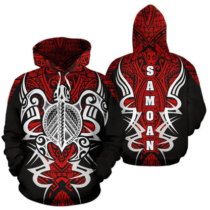 Samoan Turtle Polynesian Hoodie - Armor Style - Amaze Style™-ALL OVER PRINT HOODIES (P)