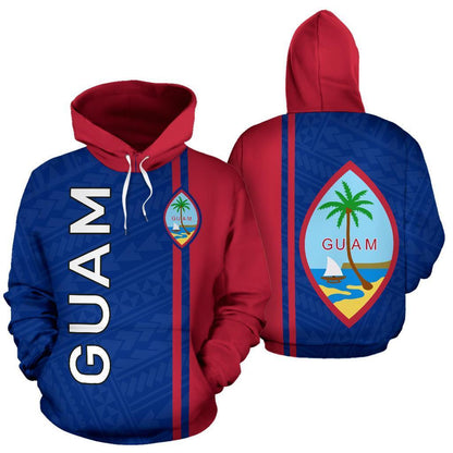 Guam All Over Hoodie - Polynesian Straight Version - Amaze Style™-ALL OVER PRINT HOODIES