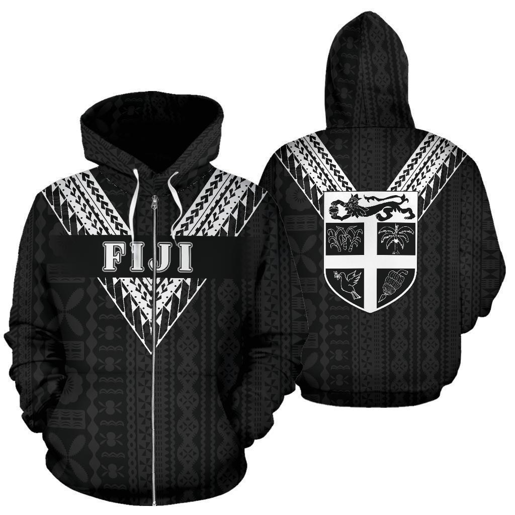 Fiji All Over Zip-Up Hoodie - White Sailor Style - BN01 - Amaze Style™-Apparel