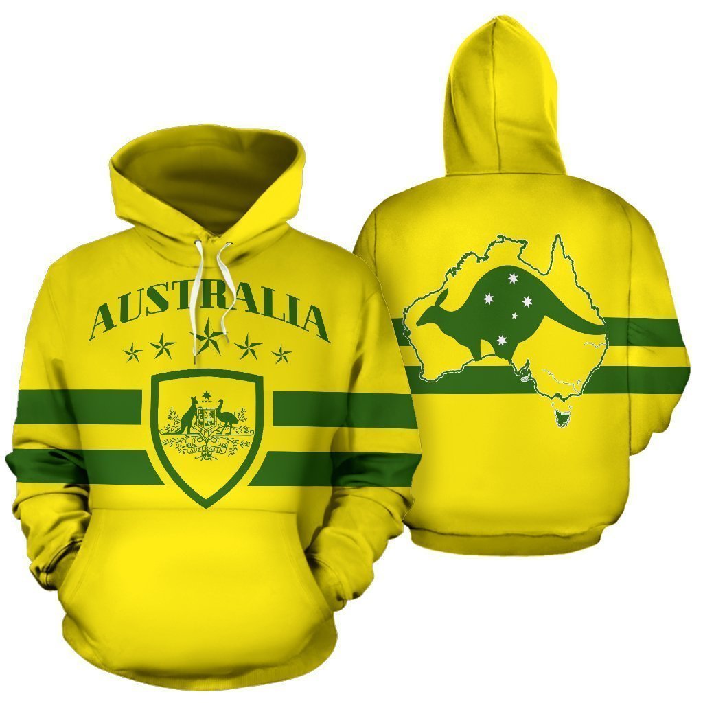Australia Map All Over Hoodie  - NNK1469 - Amaze Style™-Apparel