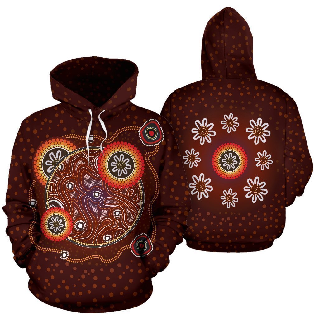Flower Aboriginal 3D All Over Printed Hoodie MP535-Apparel-MP-Hoodie-S-Vibe Cosy™