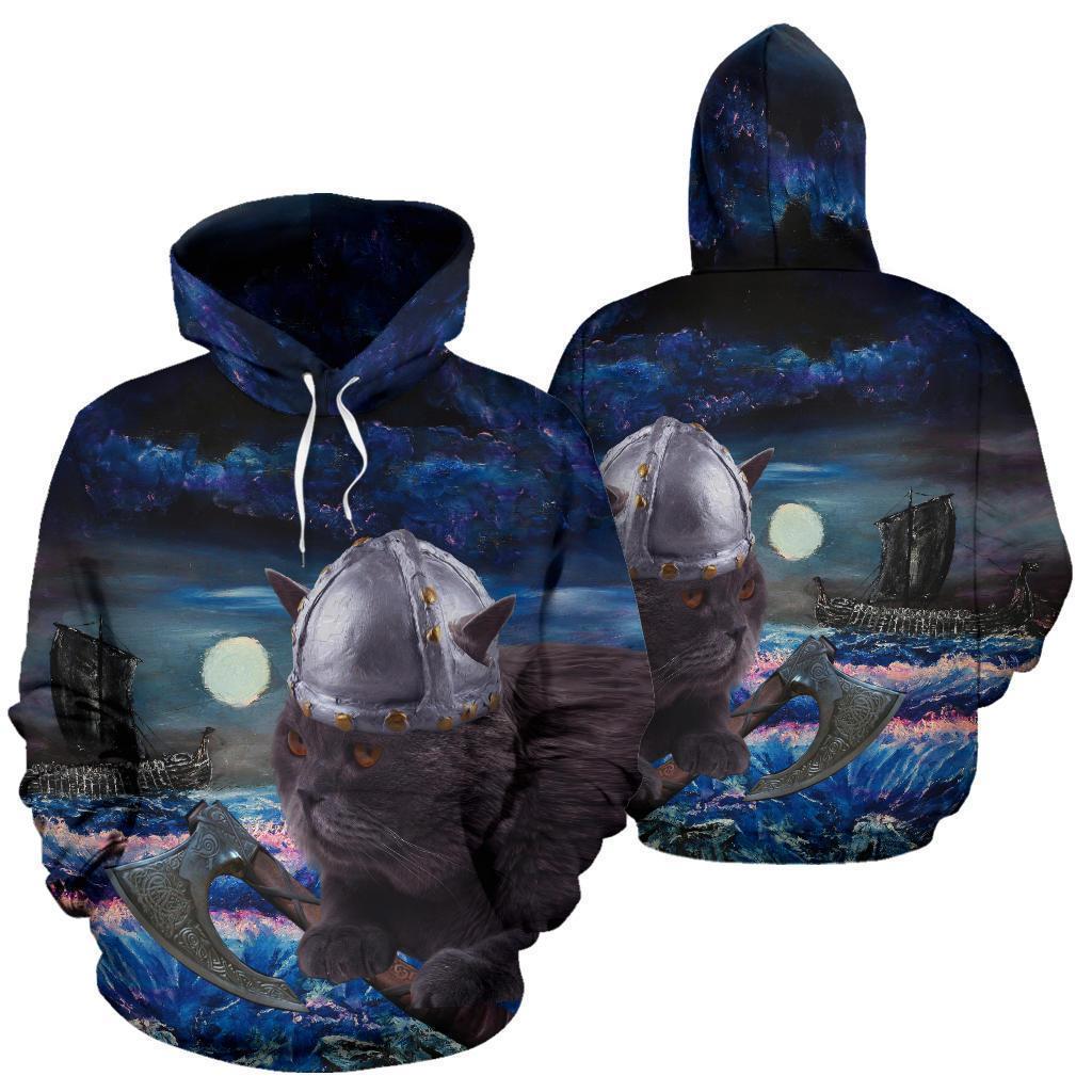Iceland Viking Cat Hoodie - Amaze Style™-Apparel