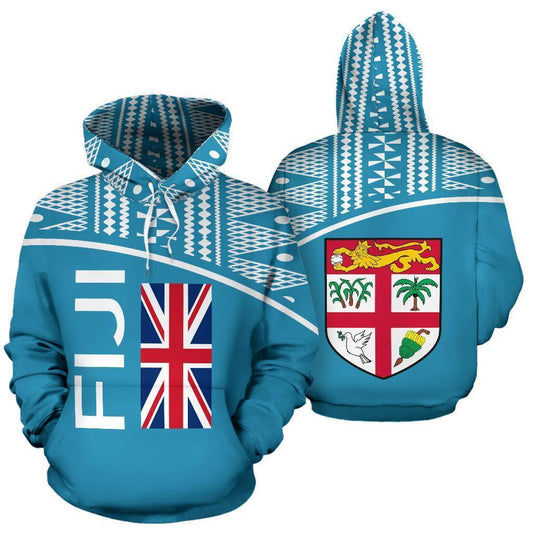 Fiji All Over Zip-Up Hoodie - Tapa Curve Style - BN09 - Amaze Style™-Apparel