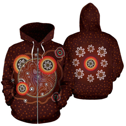 Flower Aboriginal 3D All Over Printed Hoodie MP535-Apparel-MP-Hoodie-S-Vibe Cosy™