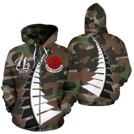 Lest We Forget Hoodie New Style Camo K4 - Amaze Style™-Apparel