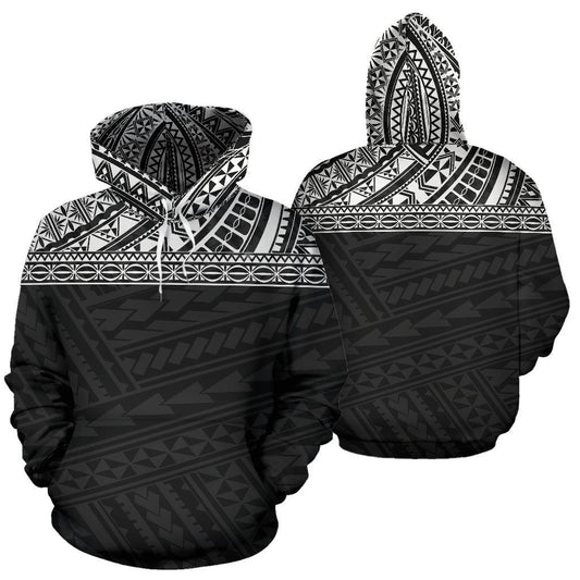 Poly All Over Hoodies - Black Version - BN04 - Amaze Style™-Apparel