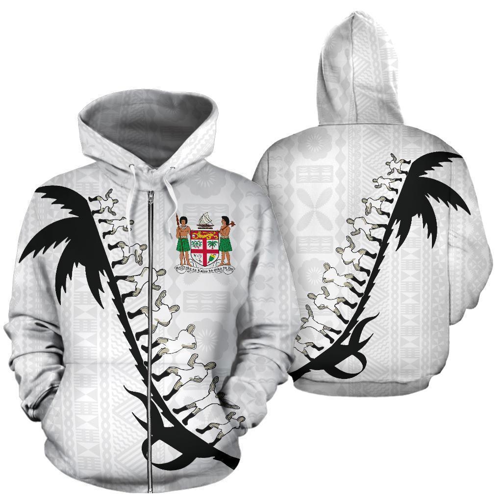 Fiji Cibi War Dance Hoodie White - Amaze Style™-Apparel