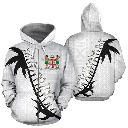 Fiji Cibi War Dance Hoodie White - Amaze Style™-Apparel