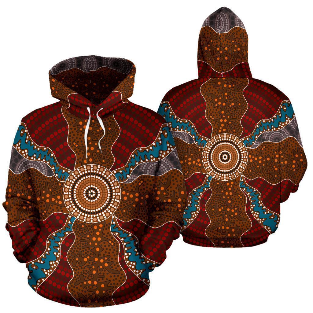 Australia All Over Hoodie Australia Pattern- NNK1476 - Amaze Style™-Apparel