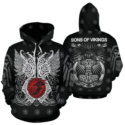 Viking Hoodie - Son Of Viking Black - Amaze Style™-Apparel
