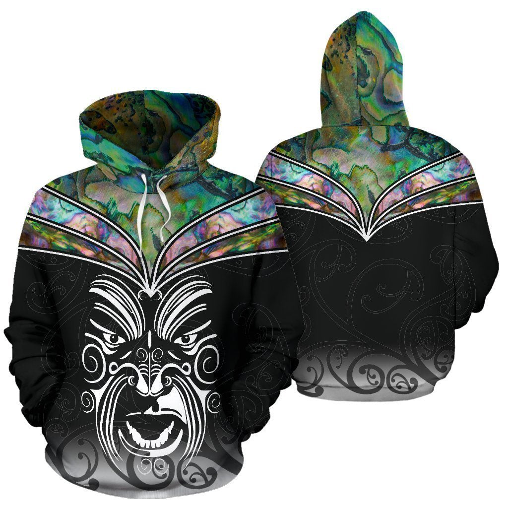 New Zealand Paua Shell with Maori Face Hoodie HC1103 - Amaze Style™-Apparel