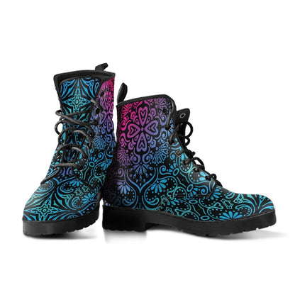 Bohemian Rainbow (Black) - Vegan Leather Boots-Amaze Style™-placeholder-placeholder-Vibe Cosy™