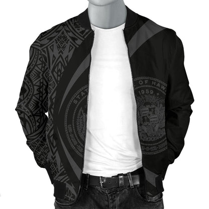 Hawaii Coat Of Arm Polynesian Men's Bomber Jacket - PL05 - Amaze Style™-BOMBER JACKETS (P)