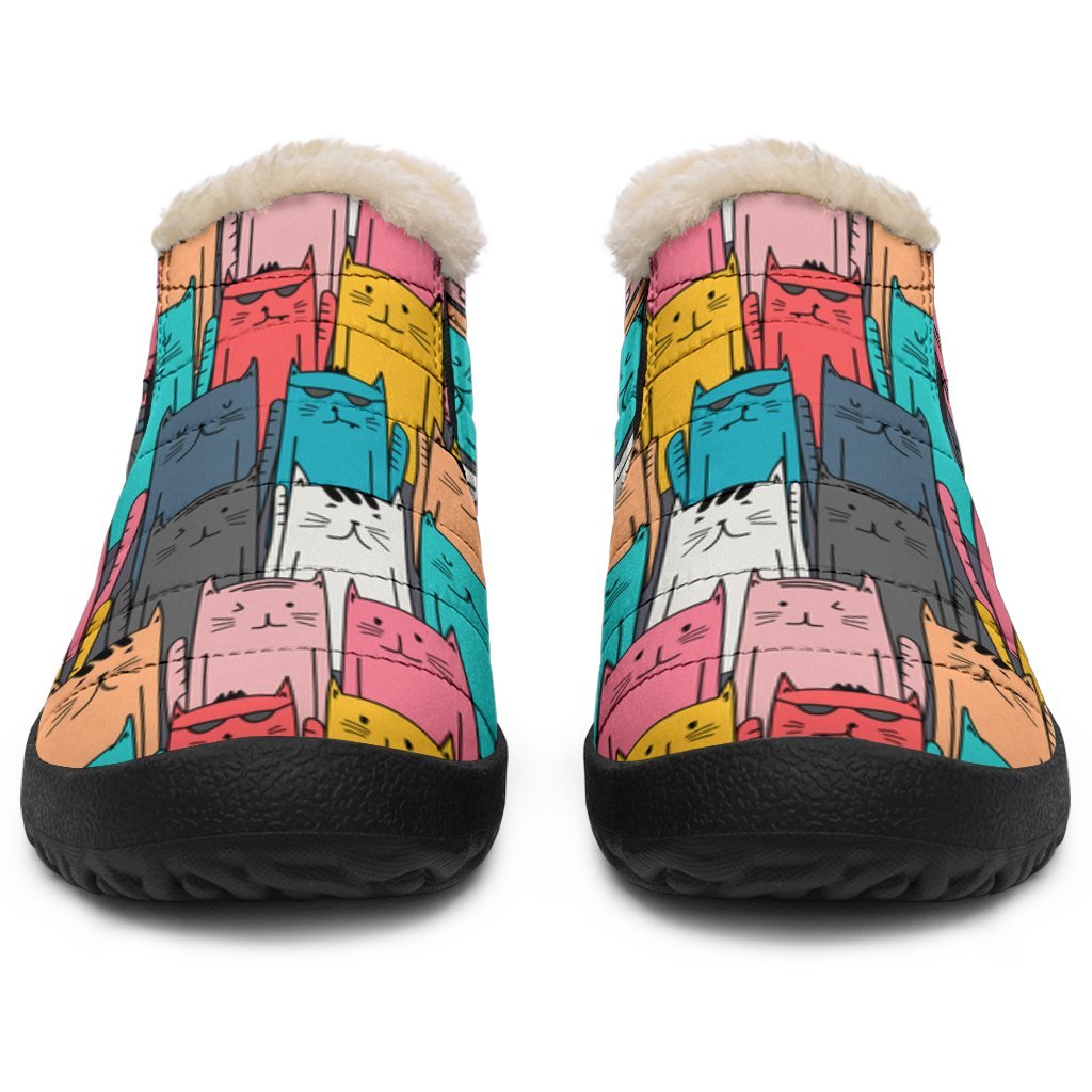Cool Kitty Cats P1 - Winter Ankle Boots-Amaze Style™-Women's Winter Sneakers - Cool Kitty Cats P1 - Winter Ankle Boots-US4.5 (EU35)-Vibe Cosy™