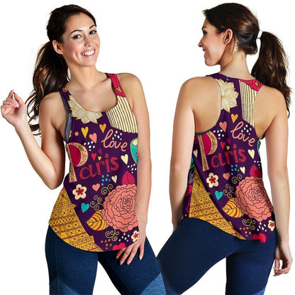 Paris Love Racerback Tanktop-Amaze Style™-Racerback Tank Top - Paris Love Racerback Tanktop-XS-Vibe Cosy™