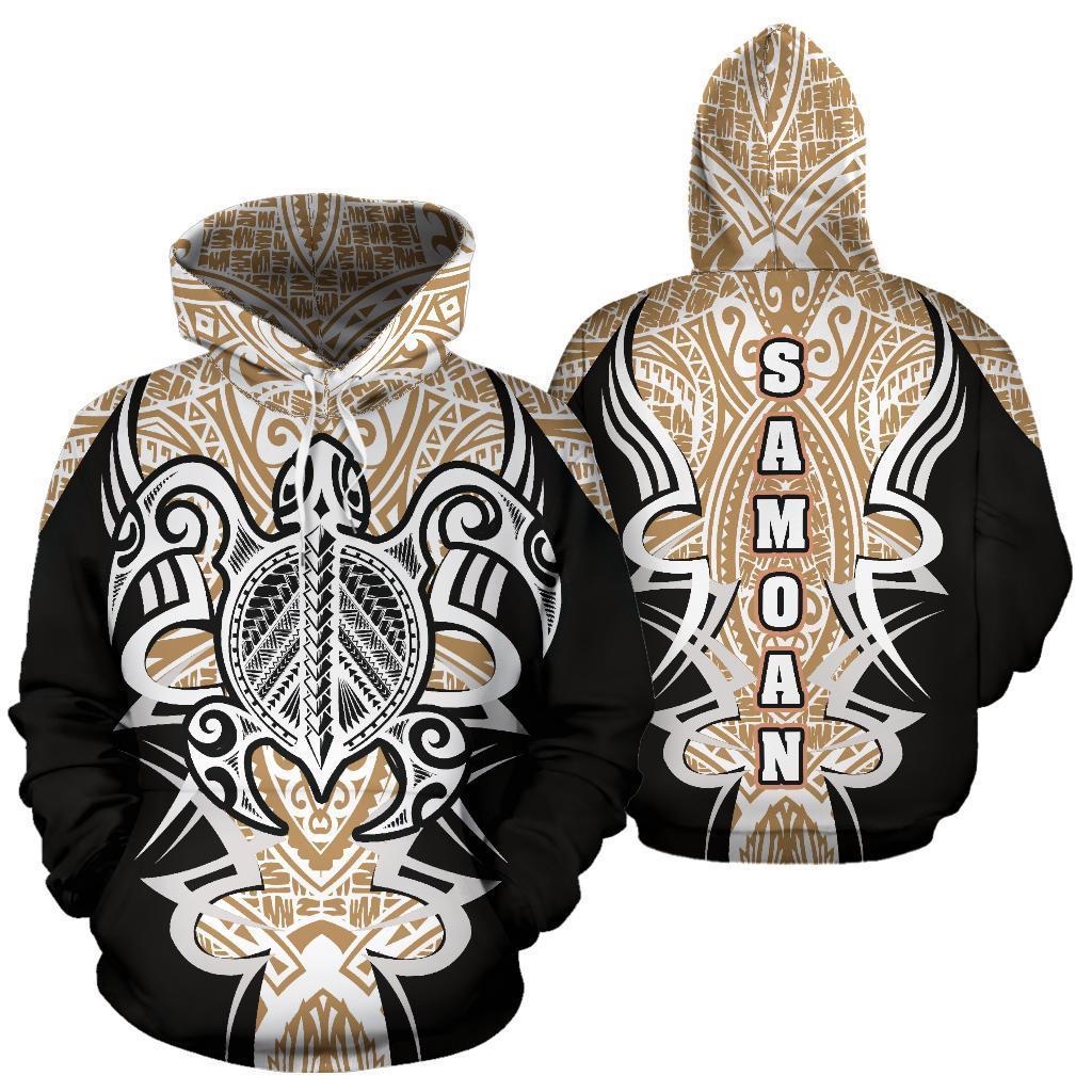 Samoan Turtle Polynesian Hoodie - Armor Style - Amaze Style™-ALL OVER PRINT HOODIES (P)