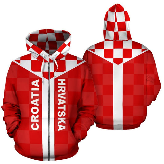 Neo Croatia Zip Hoodie A6 - Amaze Style™-Apparel