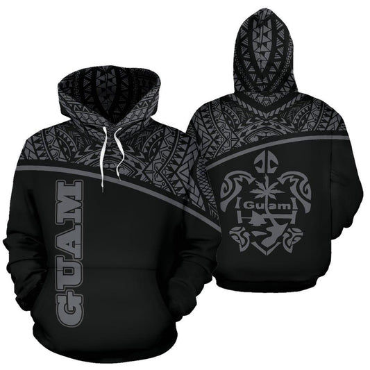 Guam All Over Hoodie - Micronesia Curve Grey Style - Amaze Style™-ALL OVER PRINT HOODIES