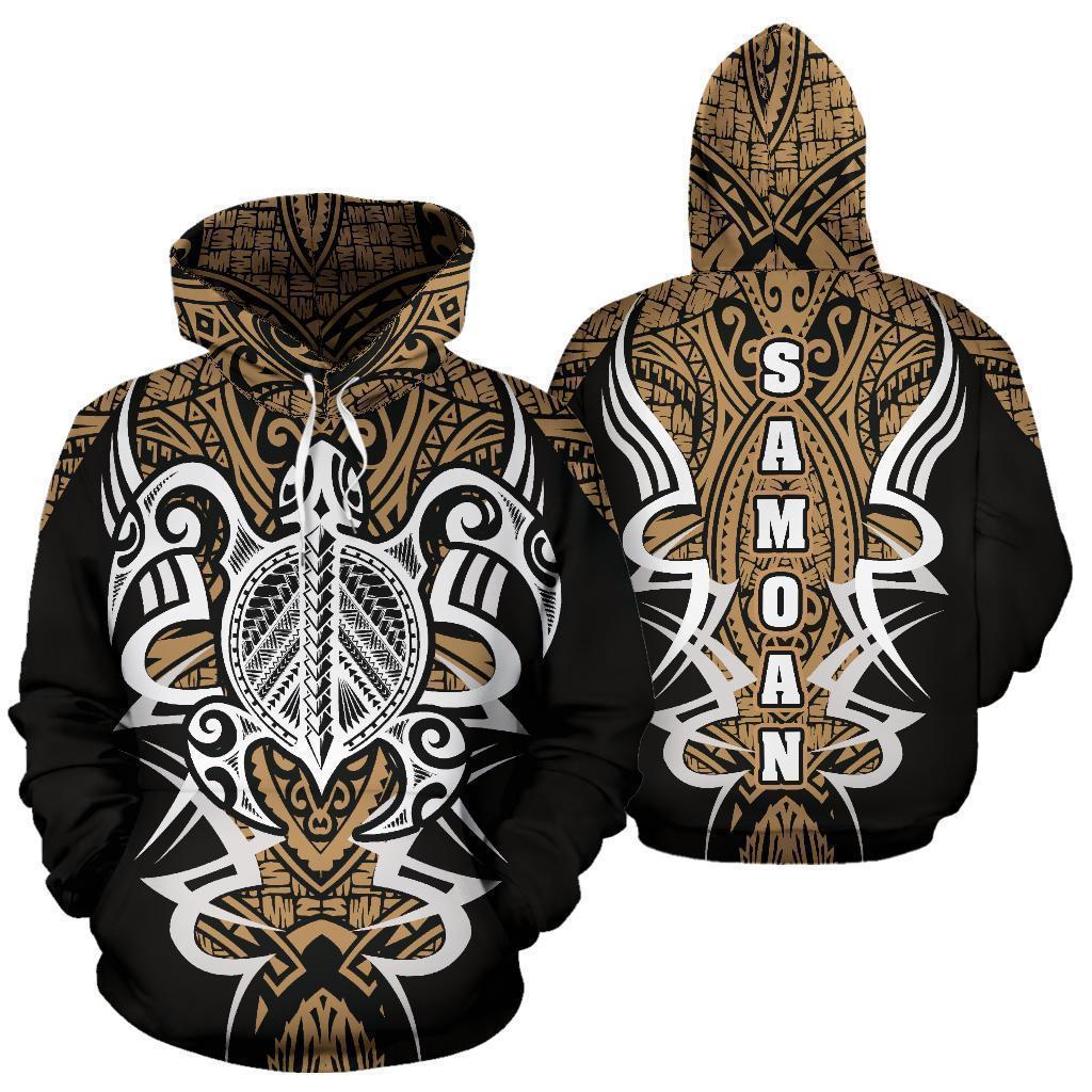 Samoan Turtle Polynesian Hoodie - Armor Style - Amaze Style™-ALL OVER PRINT HOODIES (P)