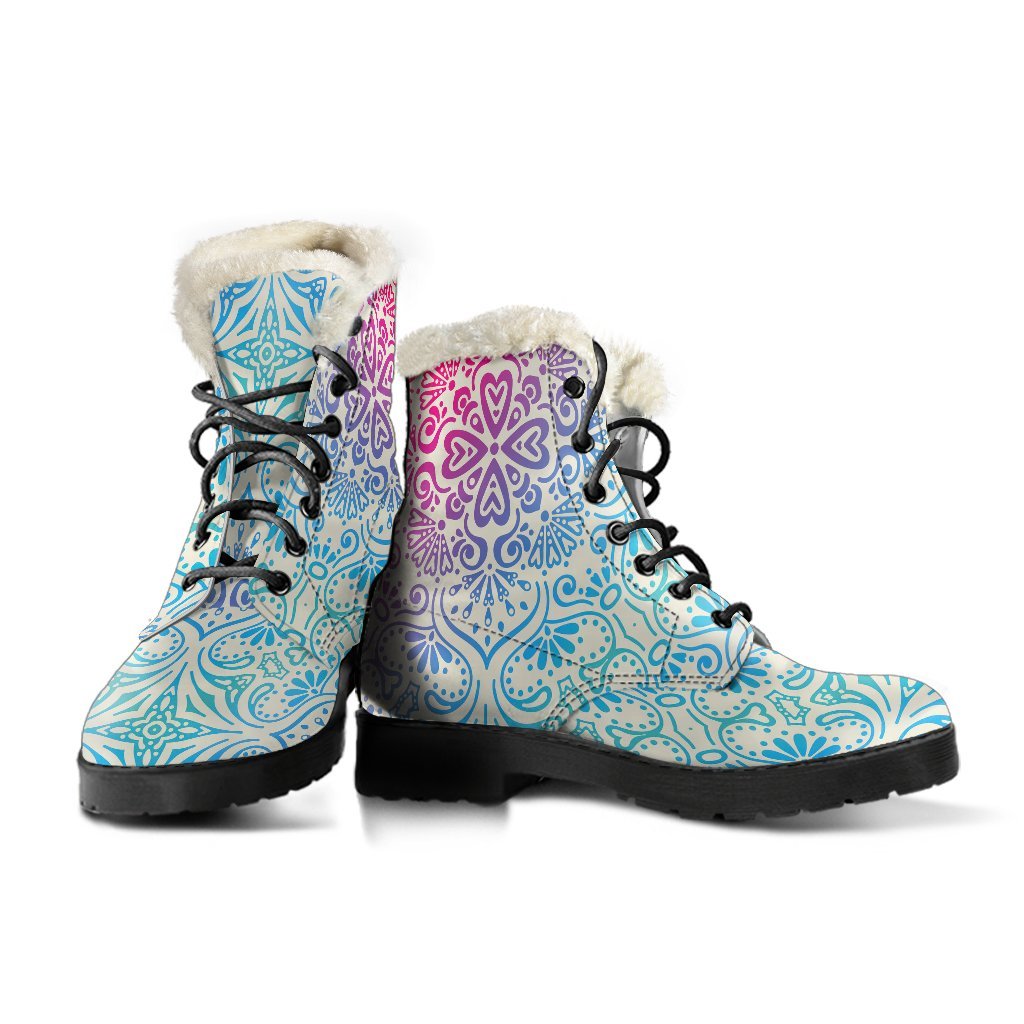 Bohemian Ombre (Sweet Corn) - Vegan Fur Leather Boots-Amaze Style™-placeholder-placeholder-Vibe Cosy™