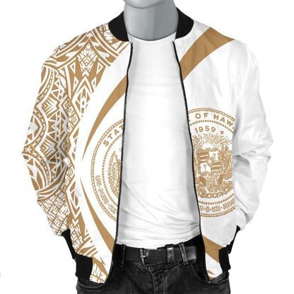 Hawaii Coat Of Arm Polynesian Men's Bomber Jacket - PL04 - Amaze Style™-BOMBER JACKETS (P)