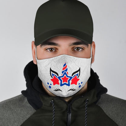 Unicorn RWB-Amaze Style™-Face Mask - Unicorn RWB-Adult Mask + 2 FREE Filters (Age 13+)-Vibe Cosy™
